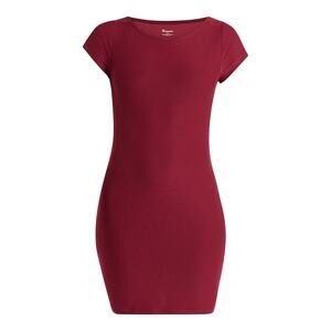 NEW Womens Plus Size XXL Mini Dress Scoop Neck Short Sleeves Bodycon Merlot